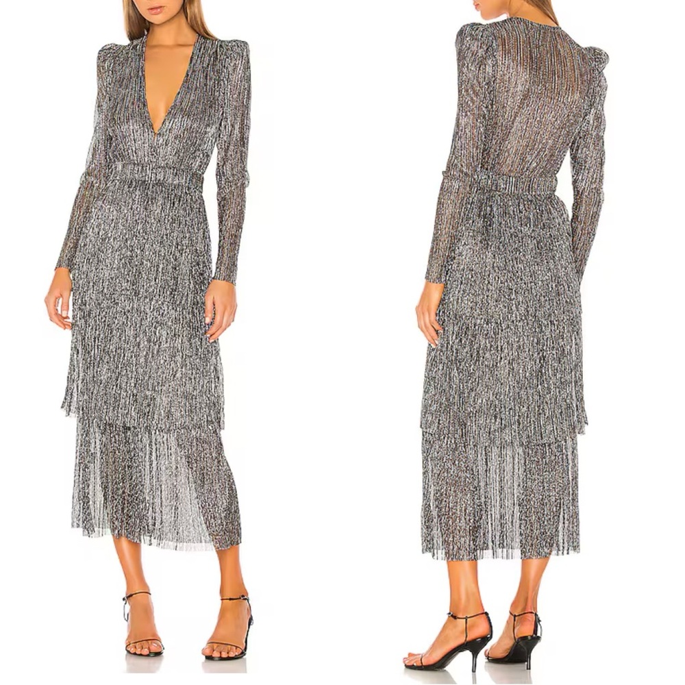 Sabina Musayev Carry Dress in Multicolor Silver